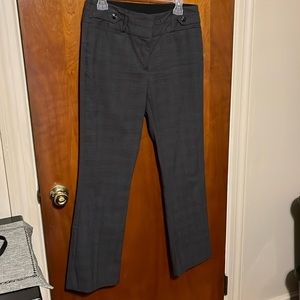 Worn twice gray rayon , spandex , and polyester. pants. Plaid print shown in pic